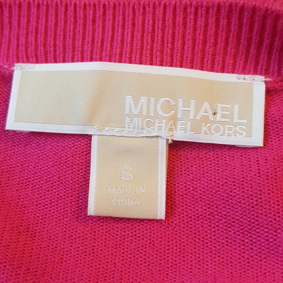 Pink Michael Kors Bell Sleeve Cotton Blend… - Picture 4 of 9